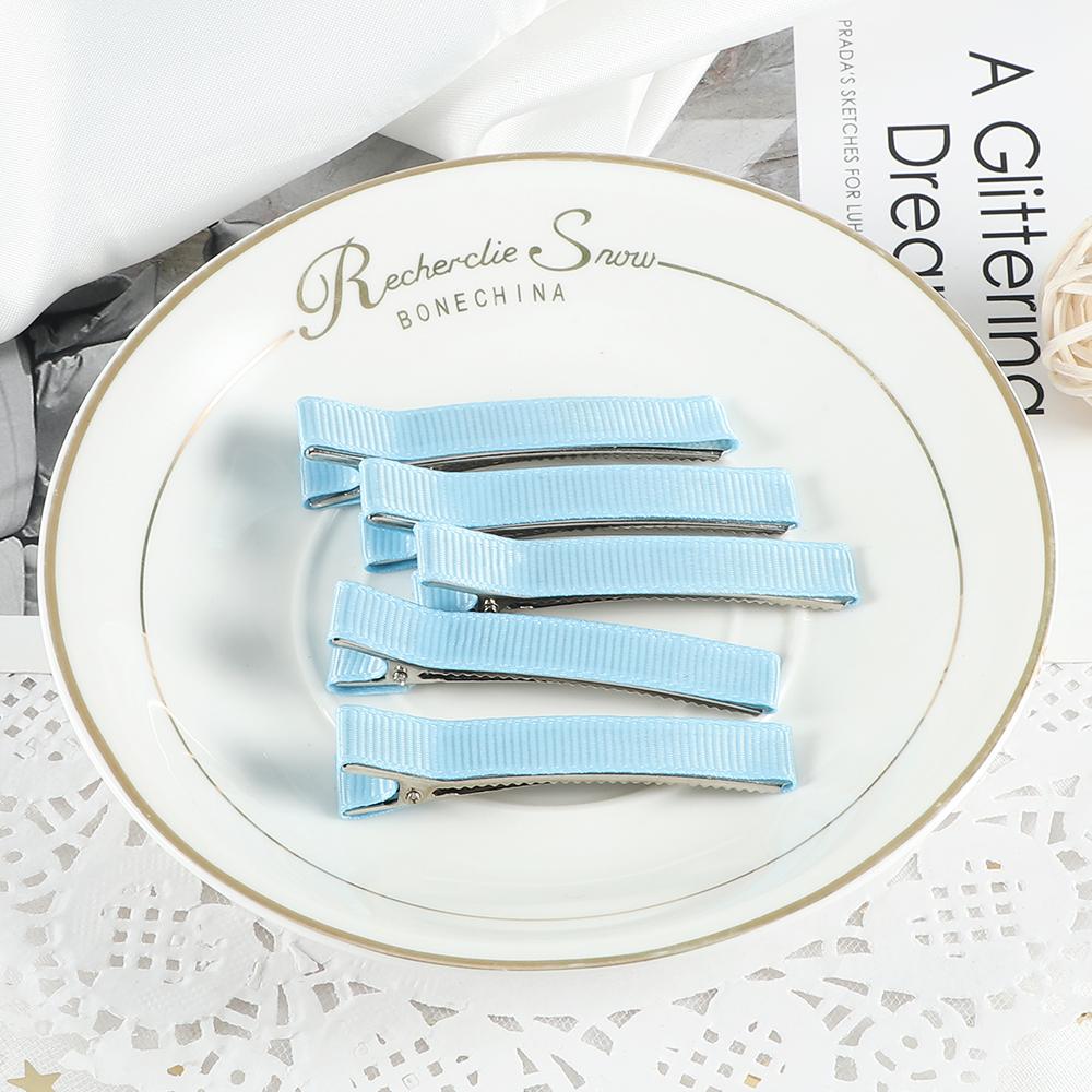 24 STÜCKE 6cm Bandbezogene Metall-Haarspangen Basic Einfache Haarnadeln DIY Schmuck Handgefertigt Mädchen Kinder Haarschmuck Geschenke