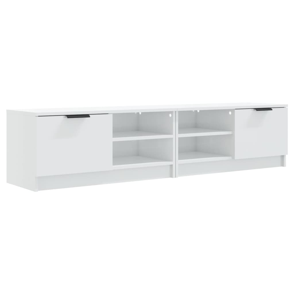 TV Cabinets (2 pcs) High Gloss White 80 x 35 x 36.5 cm Engineered Wood
