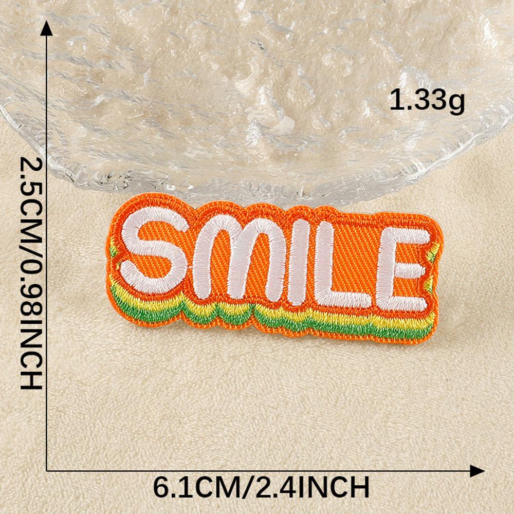 Letter Flower Self-adhesive Embroidery Badge Patches for DIY T-shirt Jeans Backpack Clothing Appliques Decor Sticker