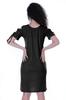 Moomaya Cold Shoulder T-shirt Dress Round Neck Casual Knee Length Summer Dresses For