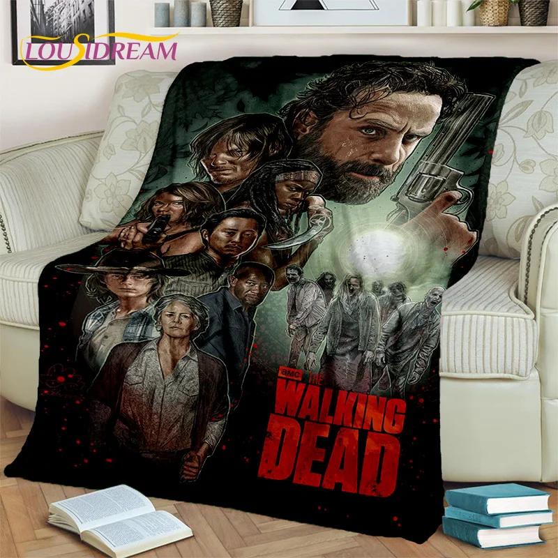 TWD The Walking Dead Rick Horror TV Blanket,Soft Throw Blanket for Home Bedroom Bed Sofa Picnic Travel Office Cover Blanket Kids