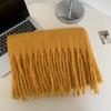 Solid color thickened lengthened scarf women's autumn and winter new Korean version winter student versatile shawl scarf pink