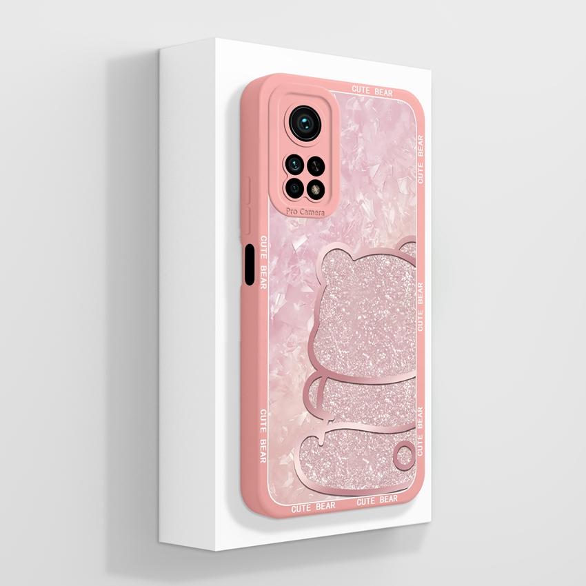 Handyhülle für Xiaomi Mi 10T 11T Pro Lite Mi 10 11 11X 11i Aromatische Blumenmuster Flüssigsilikon Weiche Stoßstange Stoßfeste Hülle für Xiaomi Stoßstangen-Taschen