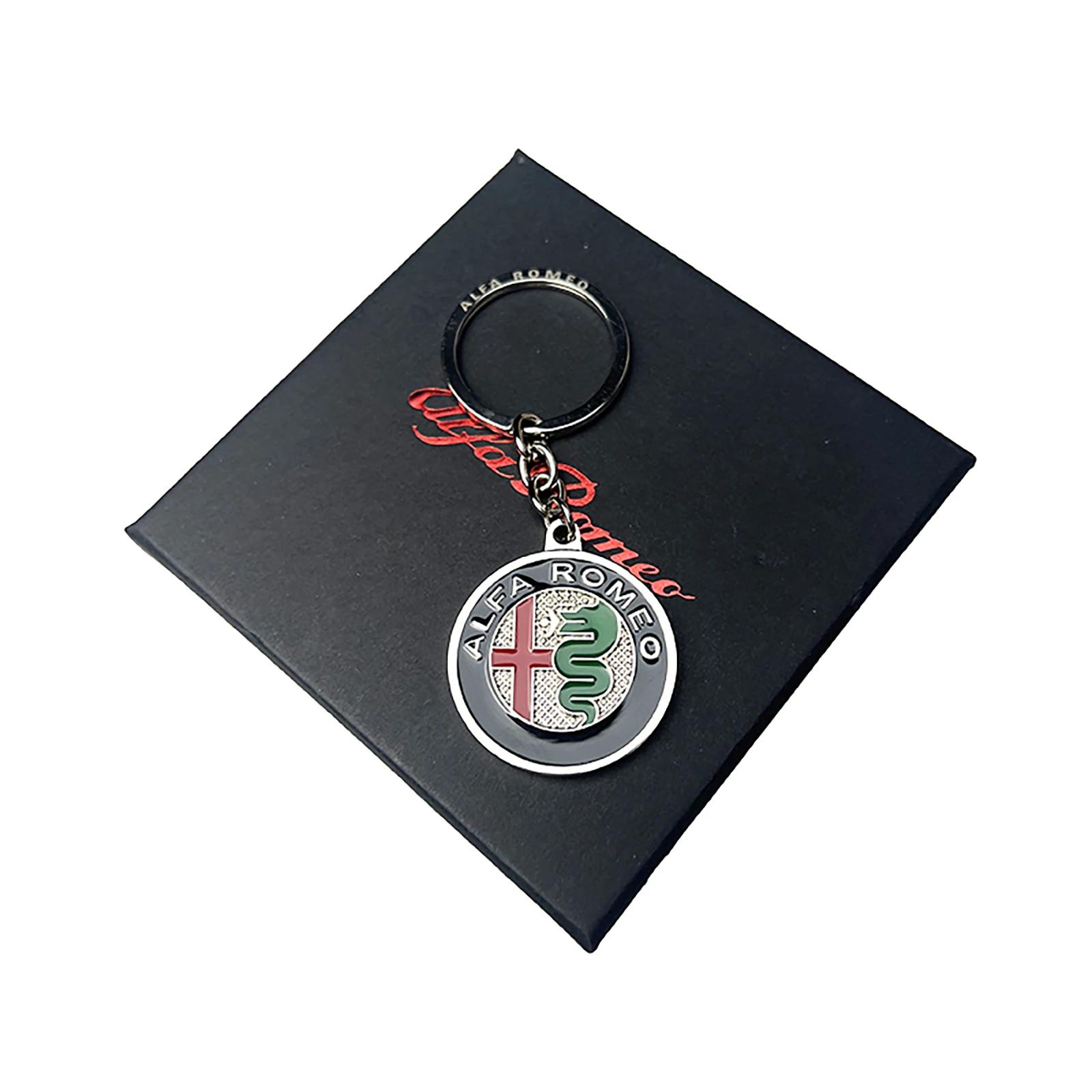 

For Alfa Romeo 2026 Hot Sticker Alfa Romeo Logo Keychain for Giulia Stelvio Tonale Giulietta 4C Mito 159 - Car Key Decorative Ac