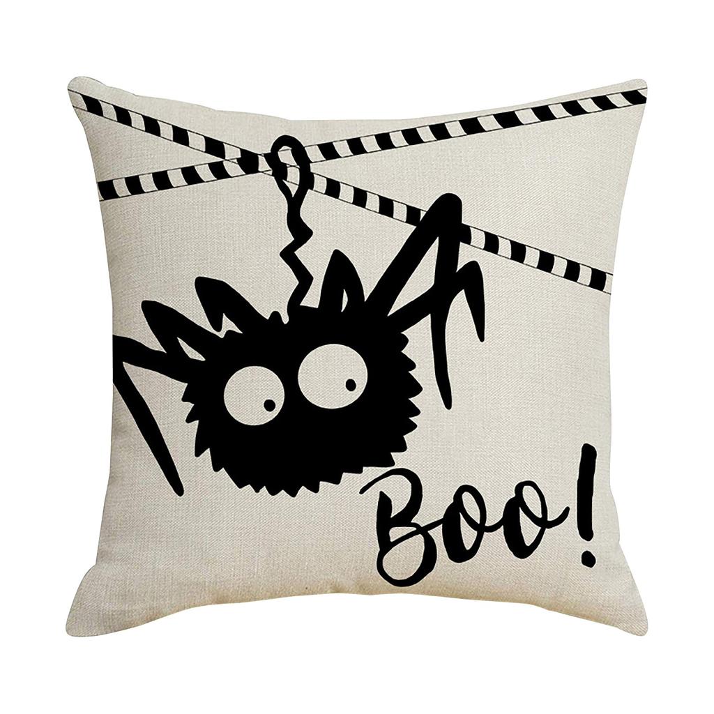 Halloween Pillow Cover Living Room Sofa Bedroom Pillow Single Sided Linen Pillow