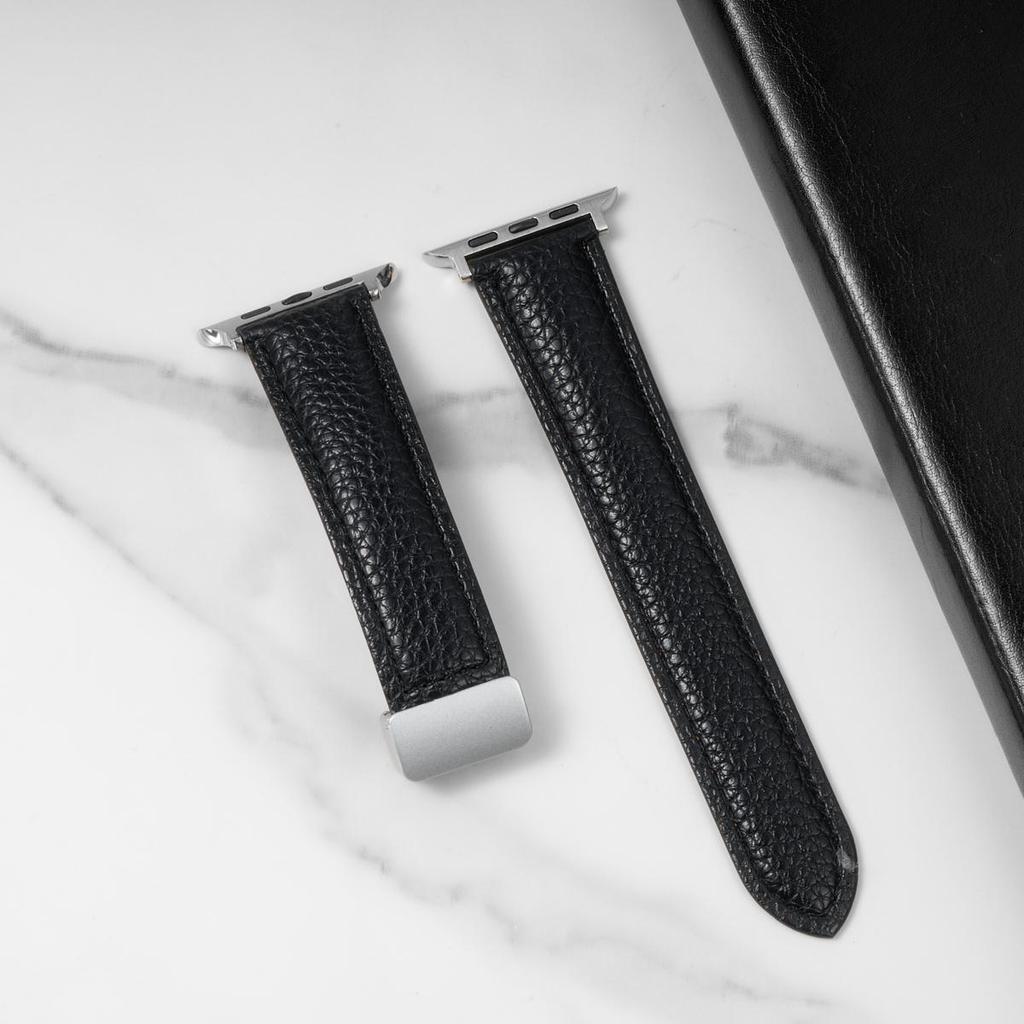 Magnetic Leather Strap for Apple Watch 10 Band 46mm 42mm 44mm 45mm 49mm 40 41mm Bracelet Correa iWatch Series Ultra 5 6 Se 7 8 9