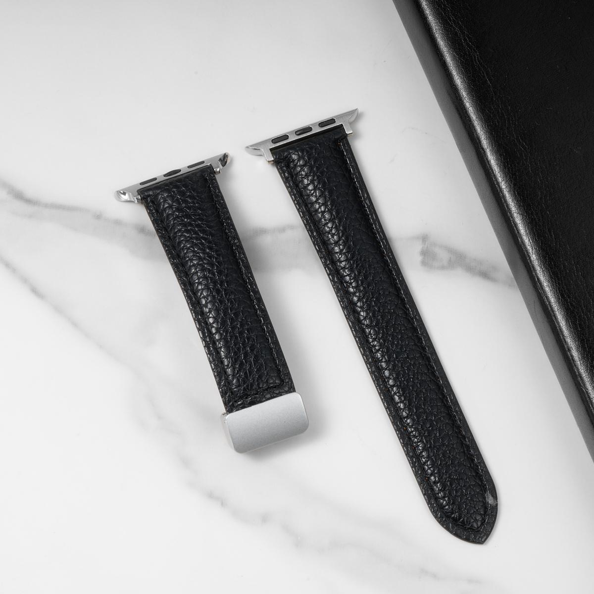 

Магнитный кожаный ремешок для Apple Watch 10 ремешок 46 мм 42 мм 44 мм 45 мм 49 мм 40 41 мм Браслет correa iWatch Series ultra 5 6 se 7 8 9 Series 10 42mm