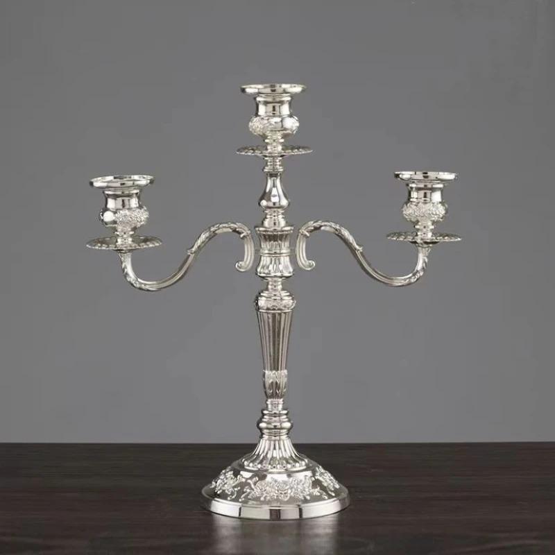 3/5-Arm European Vintage Floor Candelabra Romantic Wedding Decoration for Home Events