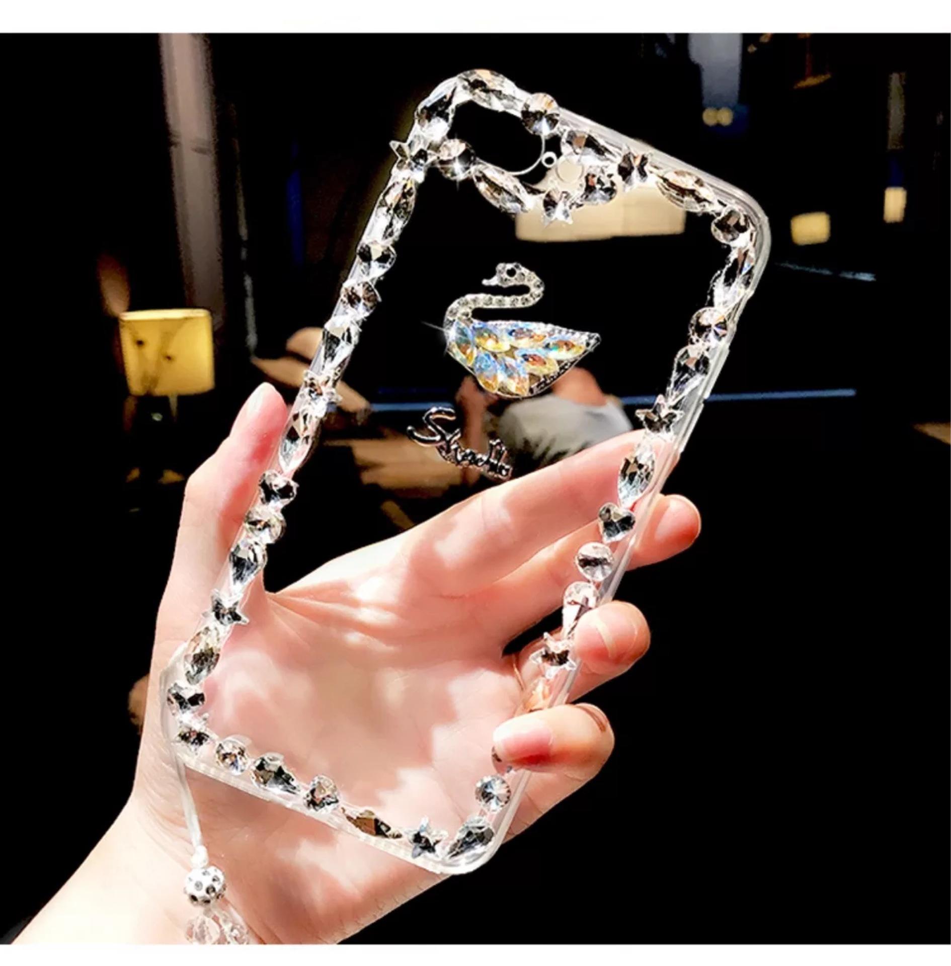 

Applicable To Iphone17 Pro Mobile Phone Case Apple 16 Rhinestone 15 Swan Soft Case 14Plus Crystal Premium Sense iPhone6/6S