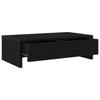Dual Monitor Stand with Drawers Black Oak Effect 50 X 27 X 15 Cm