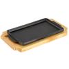 Rectangular restaurant, thickened cast iron plate baking tray, household grilled fish plate, grilled meat plate, steak plate