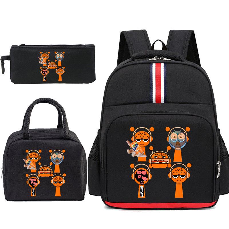Children'S School Bag Game Merchandise Elementary School Backpack Cartoon Printing Three-Piece Set Tote Bag Pencil Bag