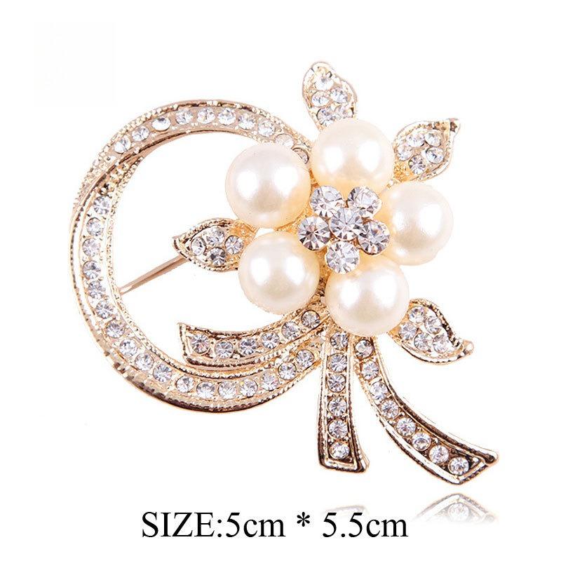Fashion Pearl Wreath Brooch Hundred Corsage Flower Corsage Flower Corsage Jewellery Female Accessories Long-Lasting Color Exquisite Brooch BFF Gift