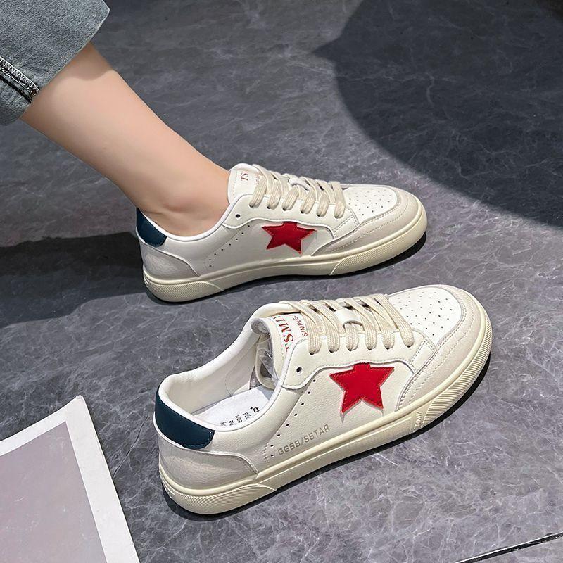 

Summer breathable mesh sneakers women s spring and summer 2025 lace-up low-top rubber casual little white shoes new 35