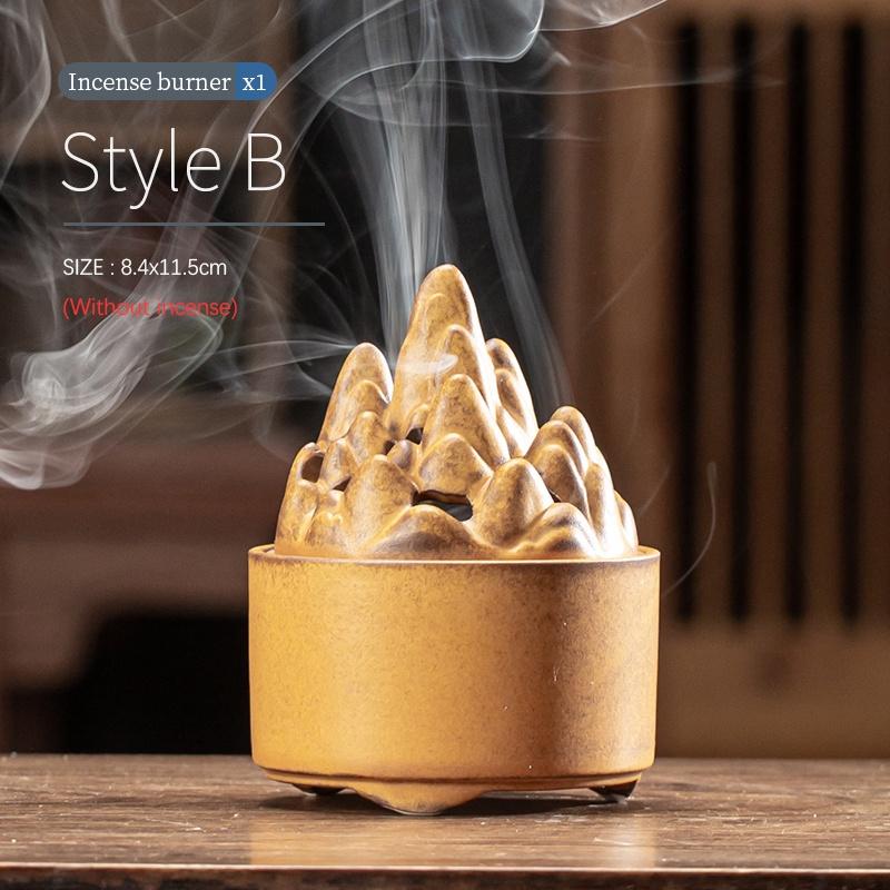 Ceramic Incense Burner Indoor Aromatherapy Burner Coil Incense Burner Creative Ornament