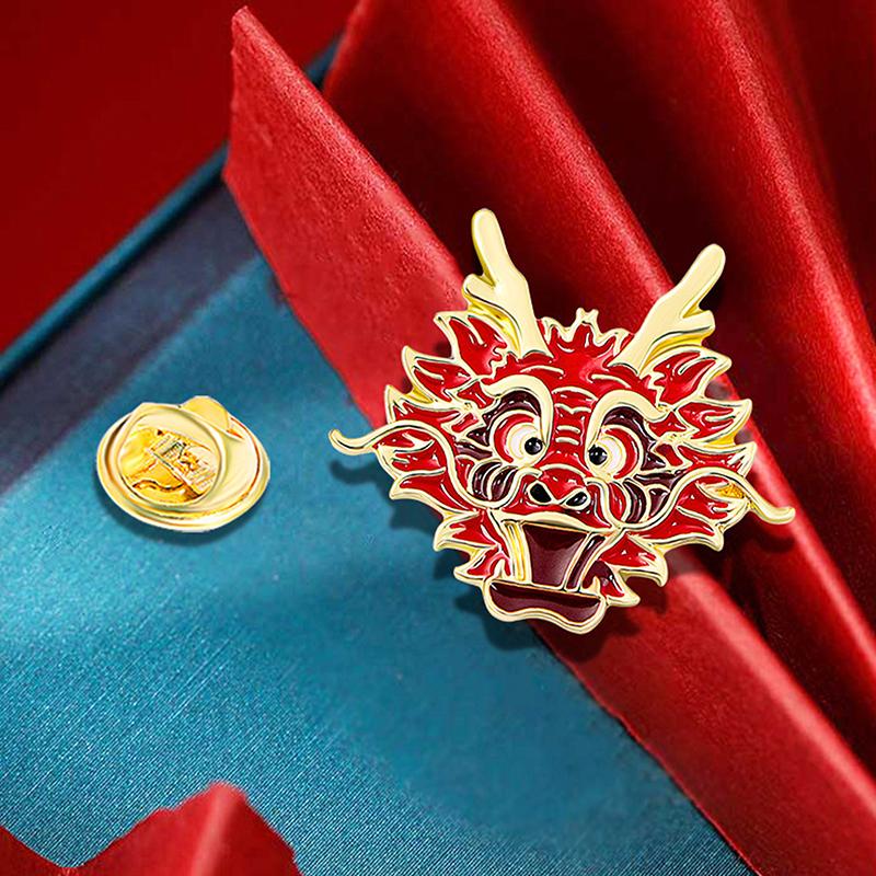 Cartoon Dragon Badge Vintage Creative Brooch Animal Brooches Bag Lapel Pins Clothes Accessories Cartoon Jewelry Gift For Kid