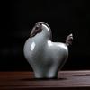 Nourisable Pony Tea Pets Ceramic Cattle Lovely Tea Play Ornaments Mouse Tea Tray Ornaments Fairy Garden Figurines
