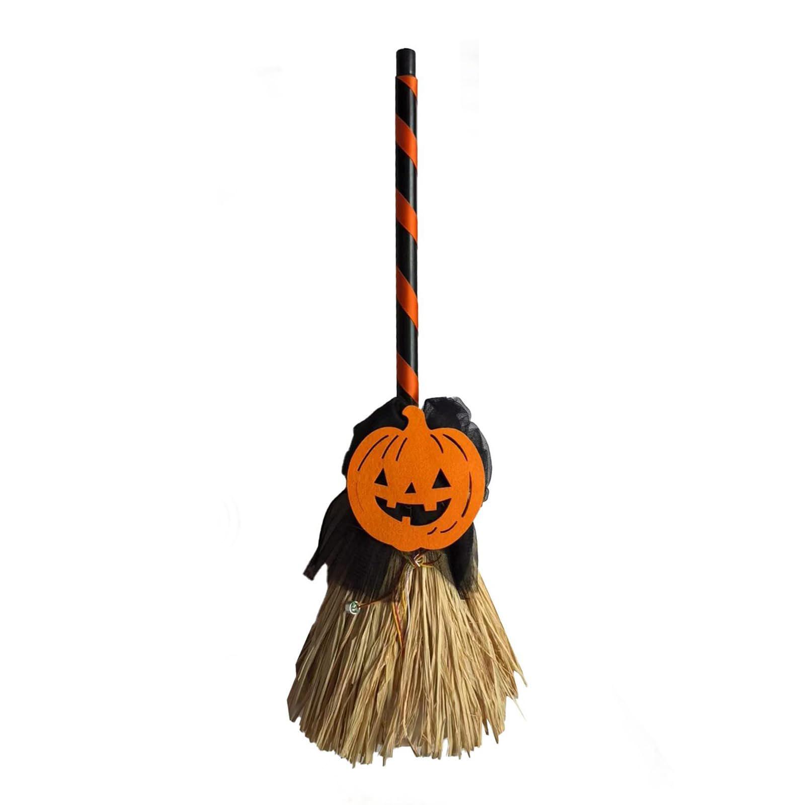 

Halloween Witch, Spinning Witch Broomstick With Decorative Bow & Pumpkin Face, Dancing Witch For Cosplay Halloween Decor Pa One Size оранжевый
