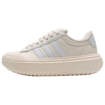 GRAND COURT PLATFORM Rutschfest Abriebfest Low Top Freizeitschuhe Damen Weiße Sneaker JQ1078