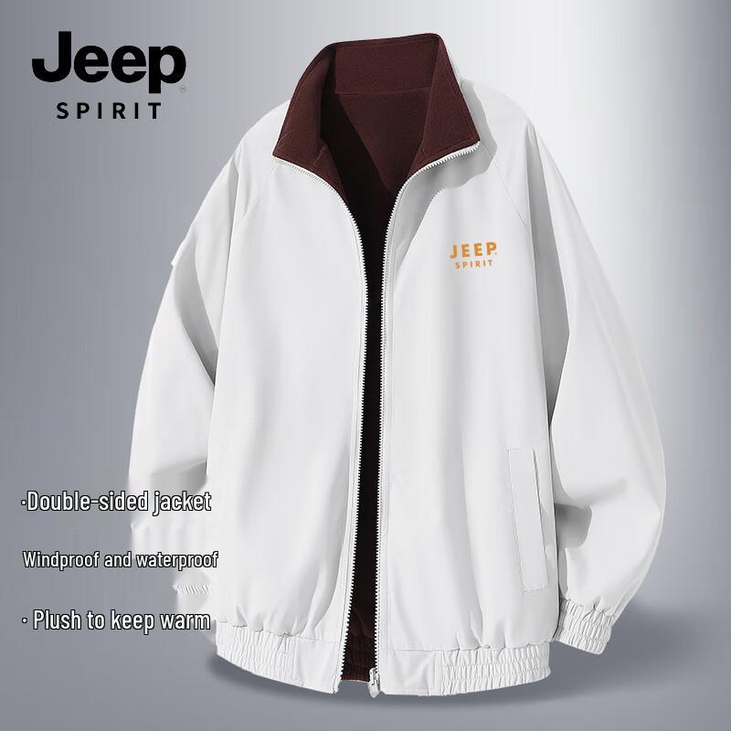 

JEEP SPIRIT Men s Reversible Fleece-Lined Outdoor Jacket