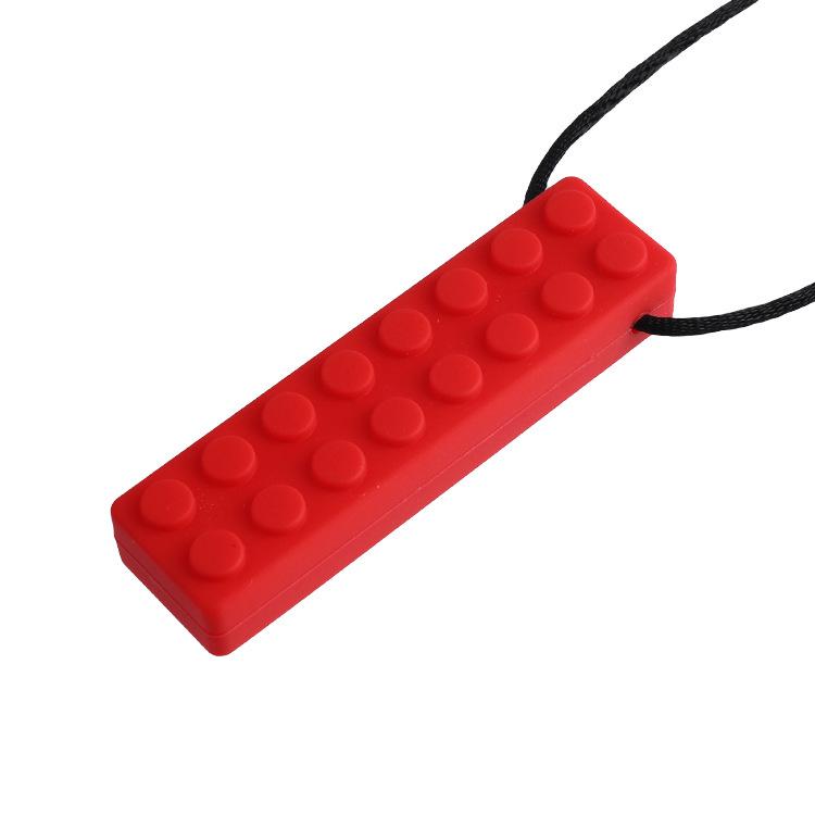 Baby Silikon Beißring: Regenbogen-Bausteine & Kauspielanhänger