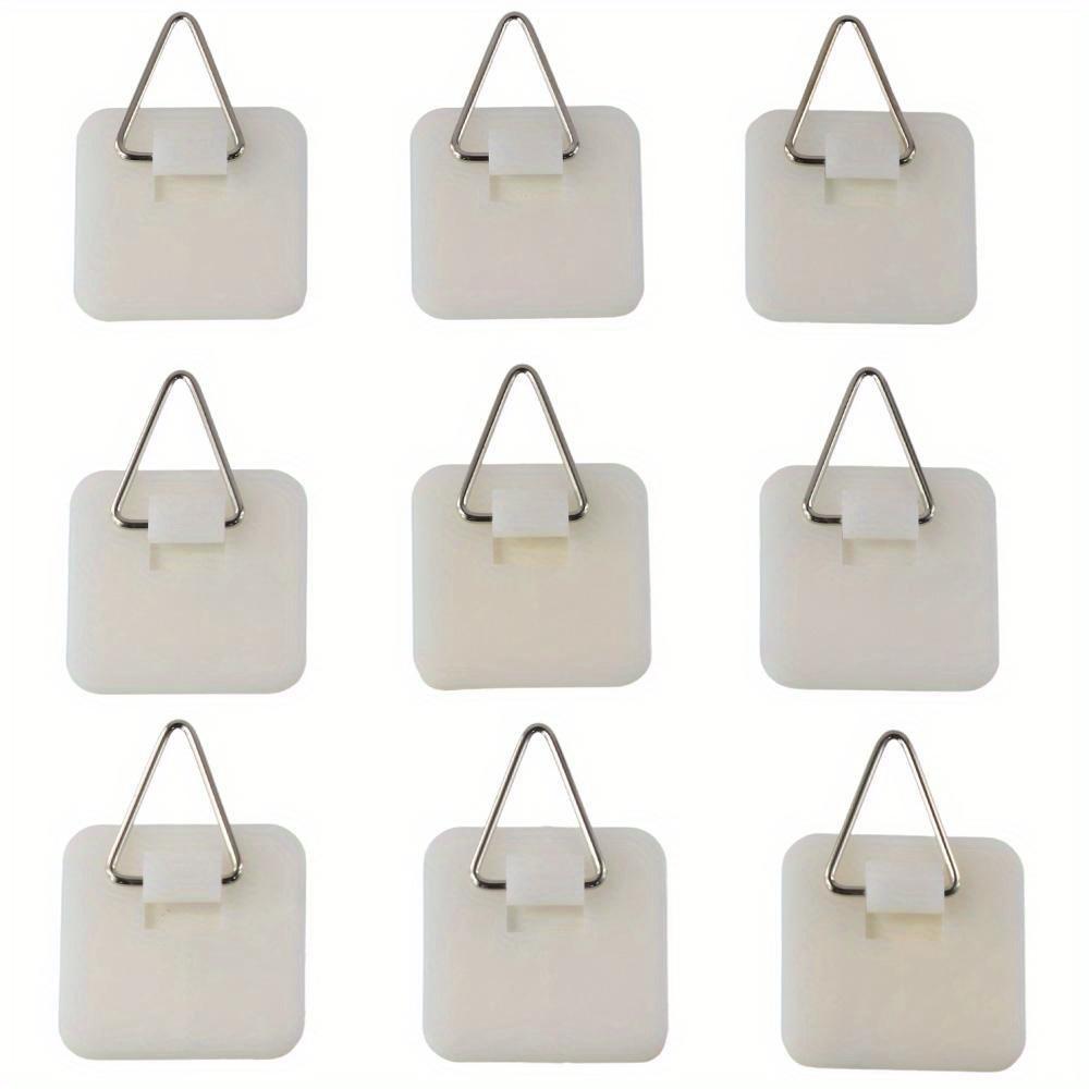 30Pcs Invisible Adhesive Plate Hanger Sticky Photo Frame Hangers Without Nails for Plate Pictures Wall Art Decor Supplies