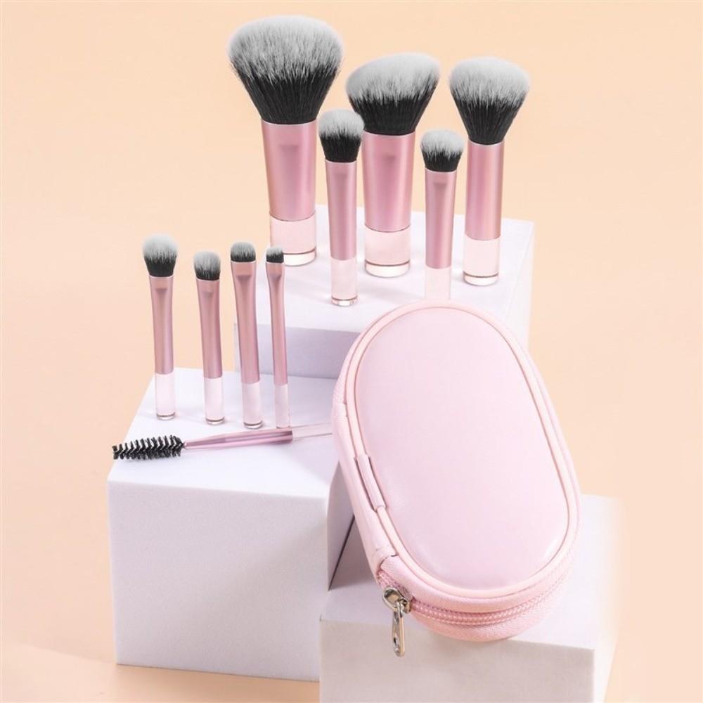 Furry Eyeshadow Powder Brush with Bag Cosmetic Brush Set Mini Makeup Brush Set  Travel Essentials
