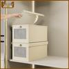 Visible Fabric Clothes Storage Box with Lid for Wardrobe and Pants Organization