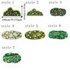 Non Slip Imitation Cashmere Carpet Irregular Bedside Carpet Home Decor Green Moss Rug  Bedroom