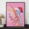 Lobster DIY Diamond Art Painting Kit with Shiny Resin Diamonds for Adults Relaxing Craft Wall Decor and Handmade Gift Idea Set Decor