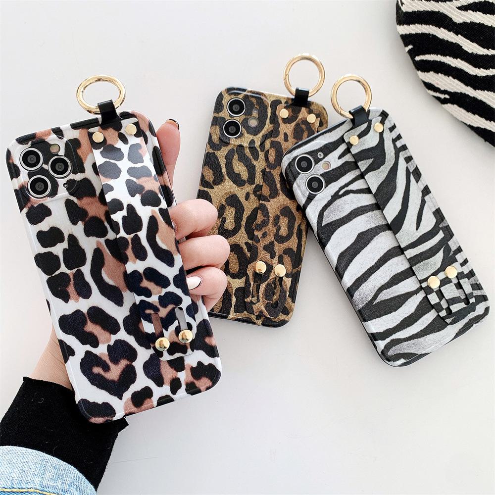 Leopard Print Apple iPhone Case, Fits 11/12 Pro Max, XR/XS Max, 14/13 Wristband