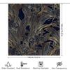 Luxuriöser Blau Goldener Blatt Duschvorhang Exquisite Dekorative Badezimmer Hängende Vorhänge Für Den Heimgebrauch Wasserdichtes Gewebe Für Badezimmer