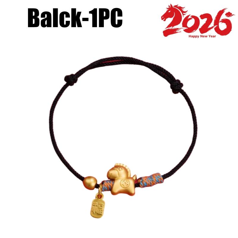 1116 Horse Year Bracelet Red String ‘Ben Ming Nian’ Handwoven Zodiac Gift Lucky Red Bracelet New Year Fortune Present