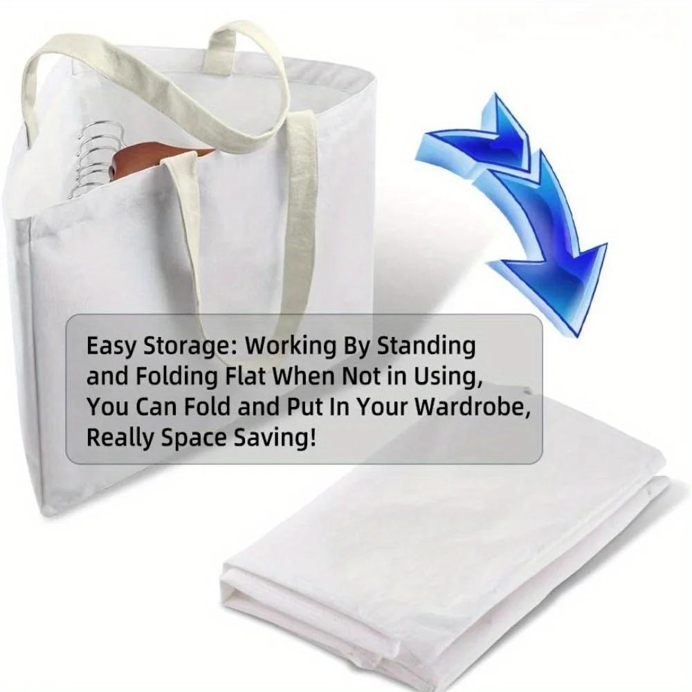 Triangular Hanger Storage Bag with Handle - Durable Canvas Storage Bag for Wardrobes, Laundry Rooms, and Hangers