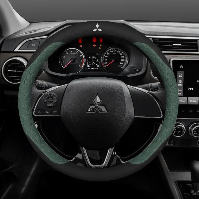 Für Mitsubishi Outlander Pajero Asx Colt Lancer Delica Evolution L200 Triton RALLIART Anti-Rutsch Auto Wildleder Lenkradabdeckung