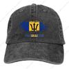 Barbados Barbadische Flagge Baseballkappe Verstellbare Sport-Golfkappen Lässige Klassische Gymnastikkappen
