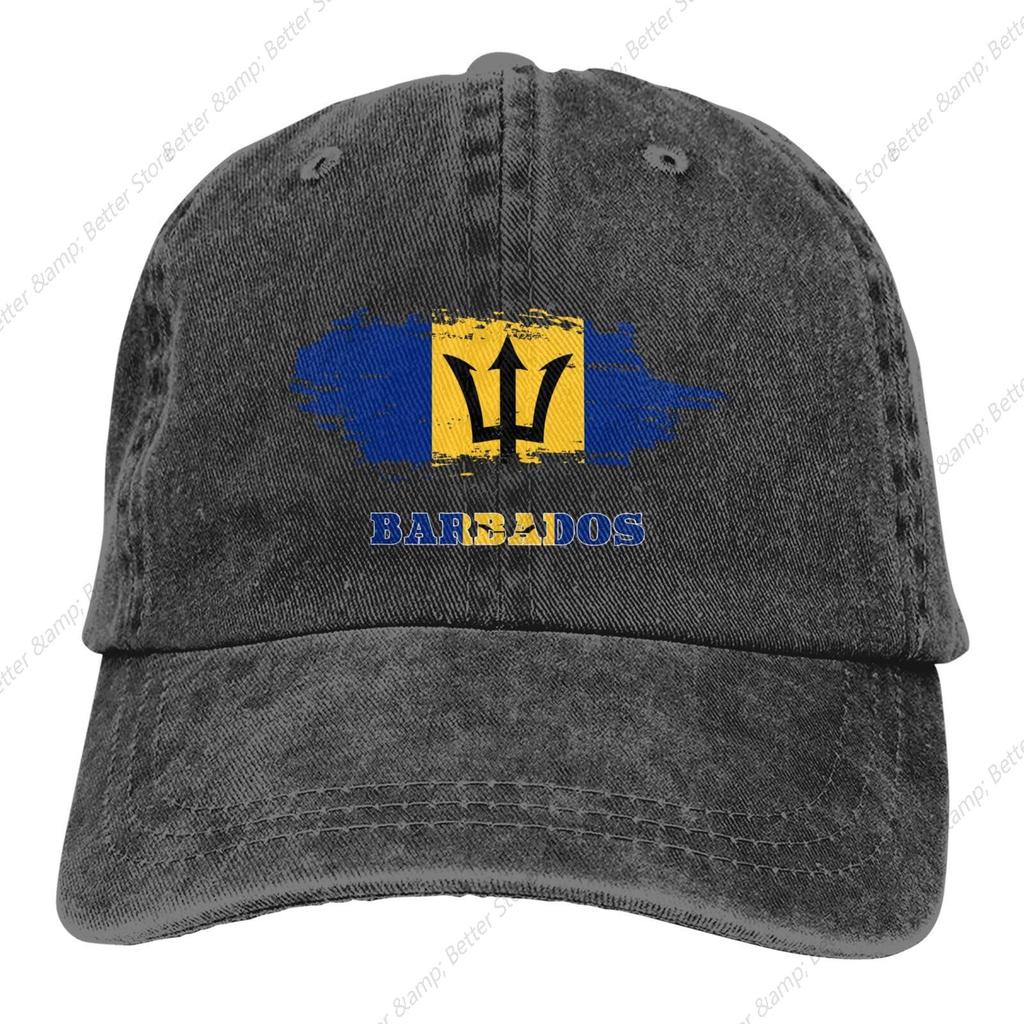 Barbados Barbadische Flagge Baseballkappe Verstellbare Sport-Golfkappen Lässige Klassische Gymnastikkappen