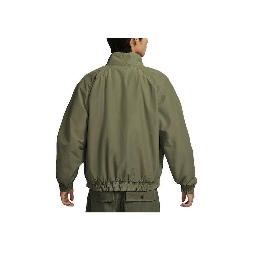 New Nike Club Jacket Men's Medium Olive Green/White FZ0657-222