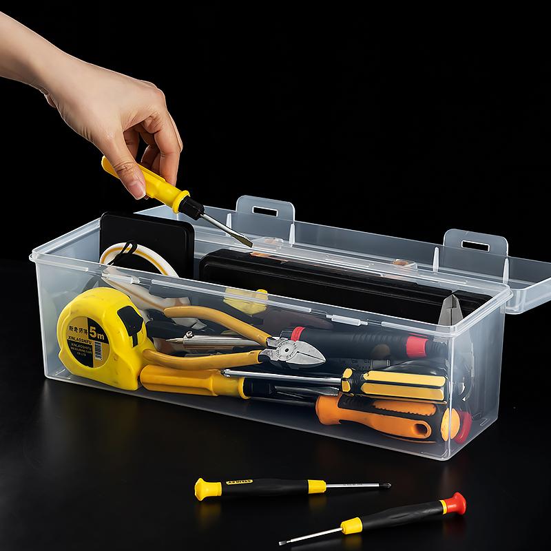 Multifunktionell Plast Verktygslåda Bärbar Hårdvaruverktygslåda Klassificering Skruv Borrverktyg Tillbehör Förvaringsväska