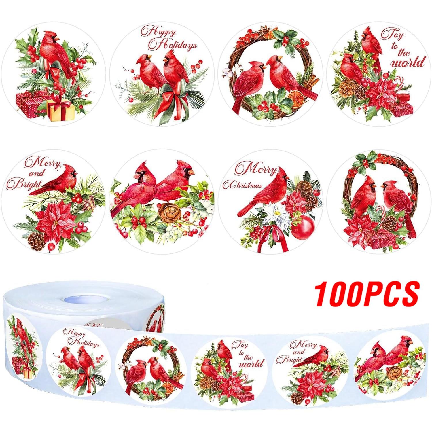 100-500Pcs High-Quality Christmas High-Quality Stickers High-Quality Xmas High-Quality Labels High-Quality Stickers High-Quality Decor High-Quality