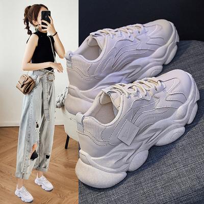 Versión coreana de zapatillas de papá para mujer, primavera, nuevo, transpirable, zapatos deportivos para estudiante, zapatos casuales modernos para mujer FB8805-1