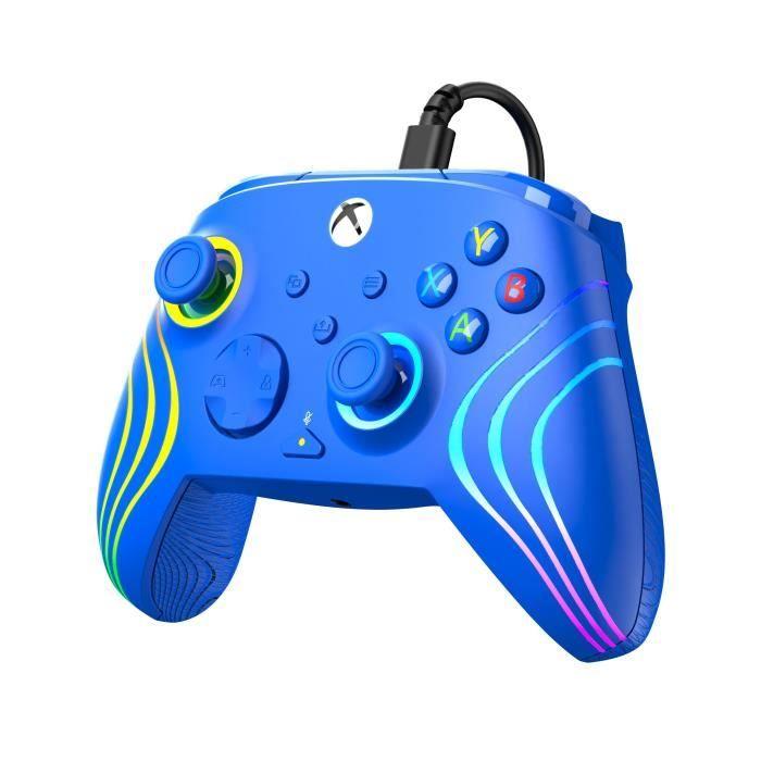 Manette De Jeu - Xbox Series X|S, Xbox One Et PC - Afterglow Wave - RGB - Filaire - Bleu - TURTLE BEACH
