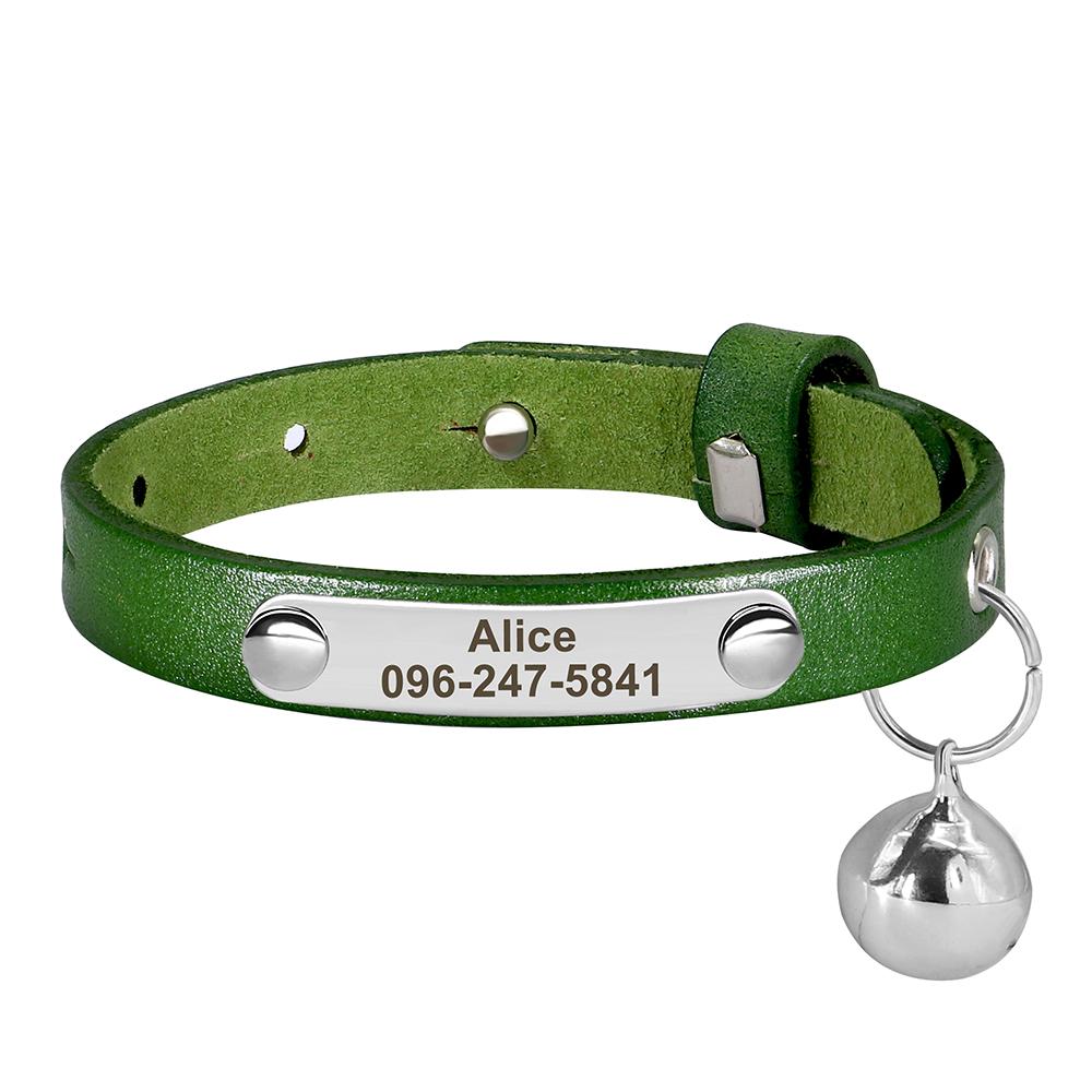 Personlig Namnskylt Katt Halsband Säkerhet Anpassade Katthalsband Halsband Gratis Graverad ID Namnlapp För Valp Kattunge Katter Tillbehör