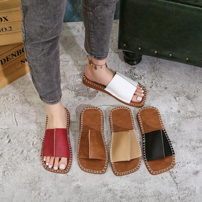 Nouveautés été pantoufles à semelles épaisses commerce extérieur grande taille pantoufles cool pour femmes mode européenne et américaine extérieur spot plage pantoufles cool