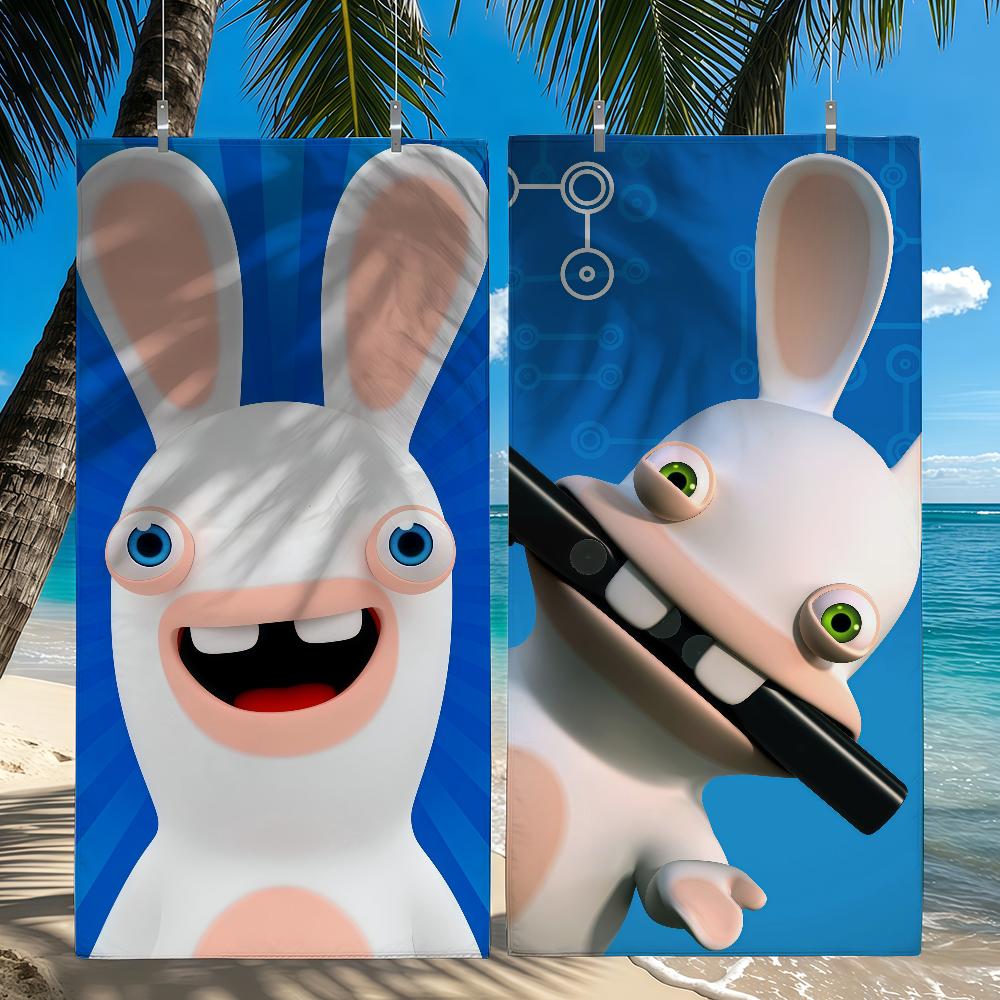 R-Raving Rabbids Towel Quick Drying Beach Towels Are Suitable For Swimming Pools Camping Yoga And The Gym