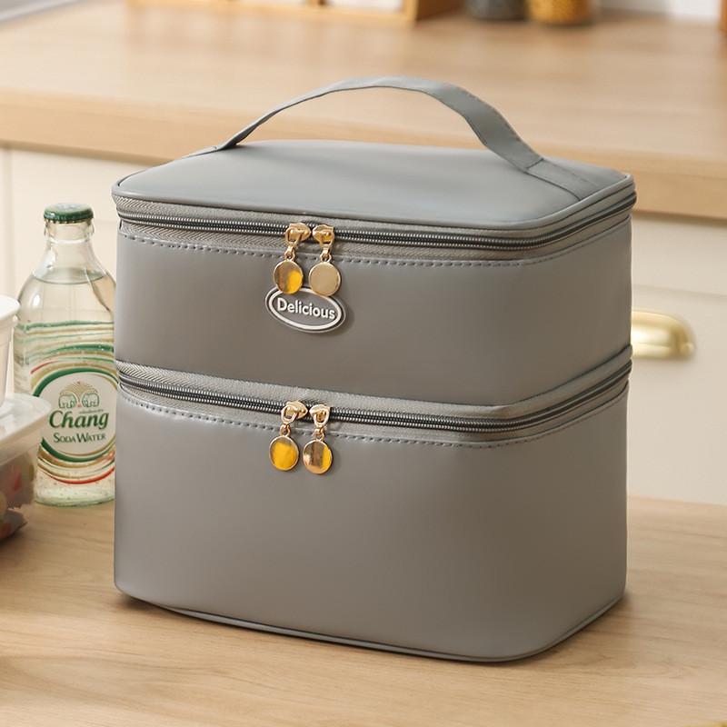 Stylish Pu Insulated Meal Pack With Multiple Compartments For School Work And Outdoor Activities