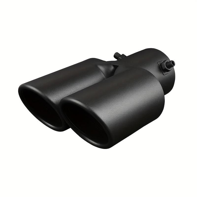 Black Stainless Steel Dual Outlet Slanted Exhaust Nozzle for Automobile Tail Double Pipe