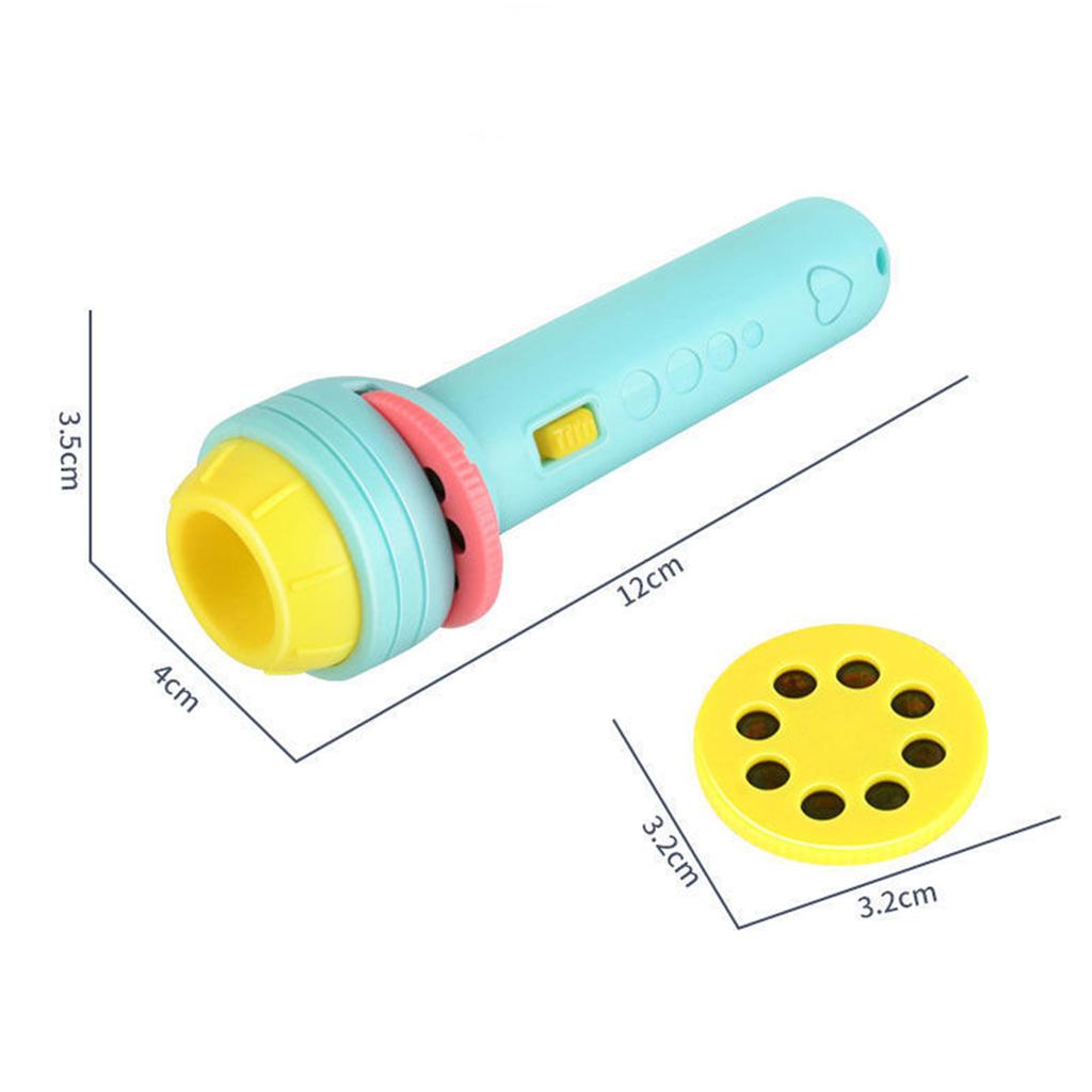 Kids Projector Flashlight Different Animal Patterns Early Educational Science Projector Luminous ToyBlue(80 Patterns)