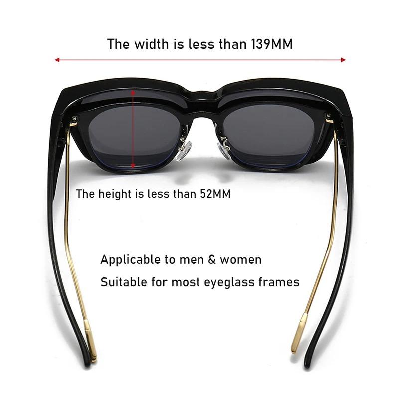 New Men Women Cycling Sunglasses Wear Over Myopia Prescription Glasses Vintage Men Travel Night Vision Driving Goggles UV400