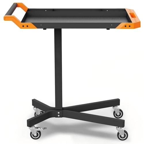 

Jumei Tool Cart, Adjustable Height from 88-123cm, Tool Cart, Height-Adjustable Platform, 87x53cm, 360 Rotating, Casters, DIY Tool Table, 60kg Weight